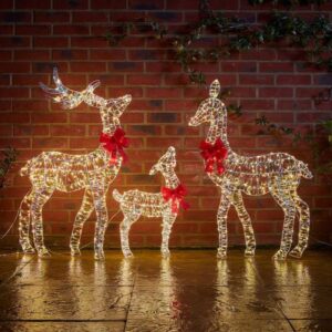 Christmas Reindeer Family Decoration In Silver OR £100.00 CASH ALT